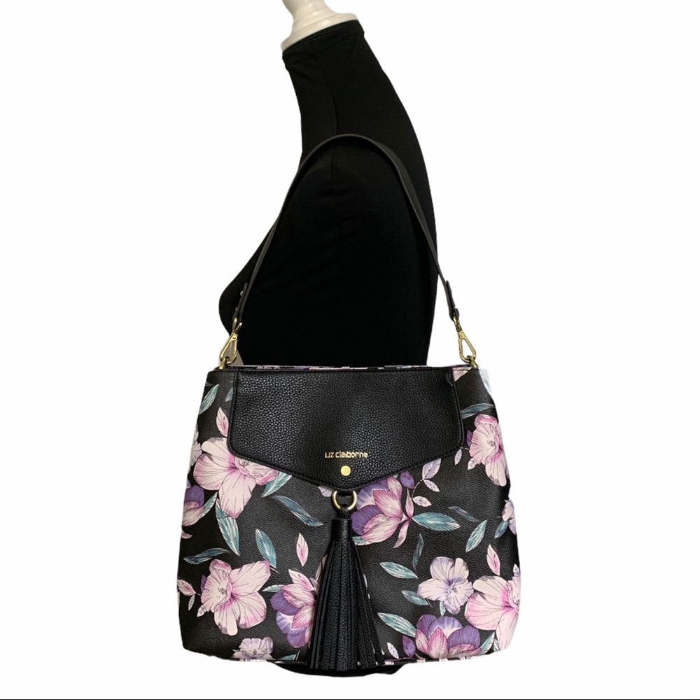 Liz Claiborne flower patterned bag